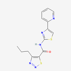 4-propyl-N-[(2Z)-4-(pyridin-2-yl)-1,3-thiazol-2(3H)-ylidene]-1,2,3-thiadiazole-5-carboxamide