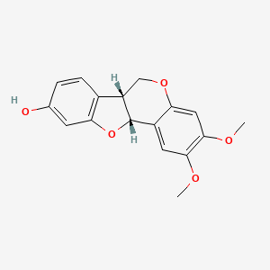 molecular formula C17H16O5 B1218234 (-)-Sparticarpin CAS No. 73793-85-8