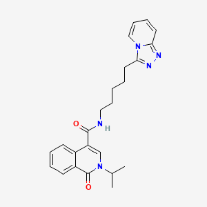 1-oxo-2-(propan-2-yl)-N-[5-([1,2,4]triazolo[4,3-a]pyridin-3-yl)pentyl]-1,2-dihydroisoquinoline-4-carboxamide