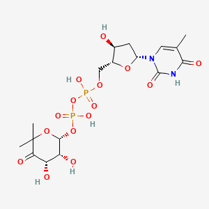molecular formula C17H26N2O15P2 B1218237 dTDP-4-oxo-5-C-methyl-L-rhamnose 