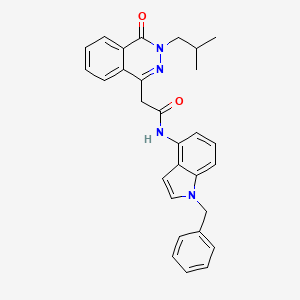 N-(1-benzyl-1H-indol-4-yl)-2-[3-(2-methylpropyl)-4-oxo-3,4-dihydrophthalazin-1-yl]acetamide