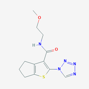 N-(2-methoxyethyl)-2-(1H-tetrazol-1-yl)-5,6-dihydro-4H-cyclopenta[b]thiophene-3-carboxamide