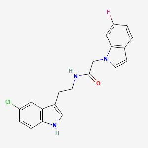 N-[2-(5-chloro-1H-indol-3-yl)ethyl]-2-(6-fluoro-1H-indol-1-yl)acetamide