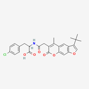 N-[(3-tert-butyl-5-methyl-7-oxo-7H-furo[3,2-g]chromen-6-yl)acetyl]-4-chlorophenylalanine