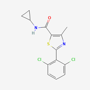 N-cyclopropyl-2-(2,6-dichlorophenyl)-4-methyl-1,3-thiazole-5-carboxamide