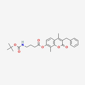 3-benzyl-4,8-dimethyl-2-oxo-2H-chromen-7-yl 4-[(tert-butoxycarbonyl)amino]butanoate