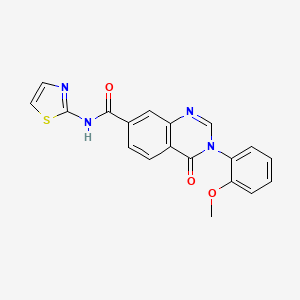 3-(2-methoxyphenyl)-4-oxo-N-(1,3-thiazol-2-yl)-3,4-dihydroquinazoline-7-carboxamide