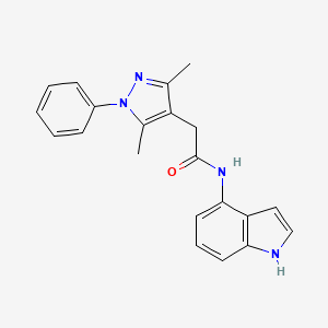 2-(3,5-dimethyl-1-phenyl-1H-pyrazol-4-yl)-N-(1H-indol-4-yl)acetamide