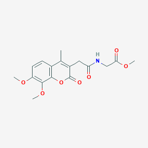 methyl N-[(7,8-dimethoxy-4-methyl-2-oxo-2H-chromen-3-yl)acetyl]glycinate