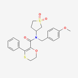 N-(1,1-dioxidotetrahydrothiophen-3-yl)-N-(4-methoxybenzyl)-3-phenyl-5,6-dihydro-1,4-oxathiine-2-carboxamide