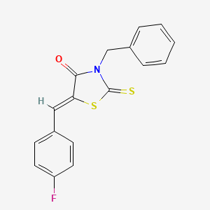 (5Z)-3-benzyl-5-(4-fluorobenzylidene)-2-thioxo-1,3-thiazolidin-4-one