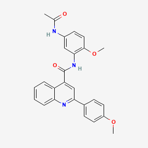 N-[5-(acetylamino)-2-methoxyphenyl]-2-(4-methoxyphenyl)quinoline-4-carboxamide