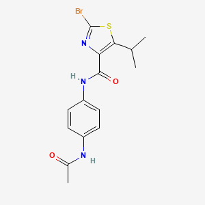 N-(4-acetamidophenyl)-2-bromo-5-isopropylthiazole-4-carboxamide