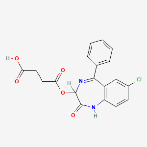 molecular formula C19H15ClN2O5 B1218297 奥沙西泮半琥珀酸盐 CAS No. 4700-56-5