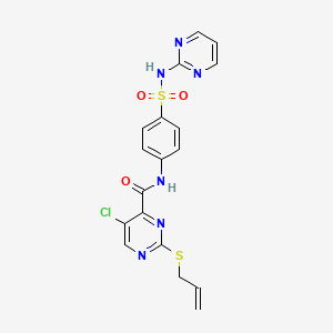 5-chloro-2-(prop-2-en-1-ylsulfanyl)-N-[4-(pyrimidin-2-ylsulfamoyl)phenyl]pyrimidine-4-carboxamide