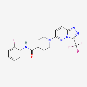 N-(2-fluorophenyl)-1-[3-(trifluoromethyl)[1,2,4]triazolo[4,3-b]pyridazin-6-yl]piperidine-4-carboxamide