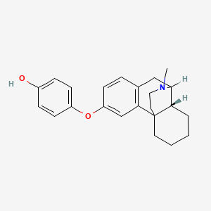 molecular formula C23H27NO2 B1218315 4-[(17-Methylmorphinan-3-yl)oxy]phenol CAS No. 67562-61-2