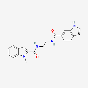 molecular formula C21H20N4O2 B12183150 N-{2-[(1H-indol-6-ylcarbonyl)amino]ethyl}-1-methyl-1H-indole-2-carboxamide 