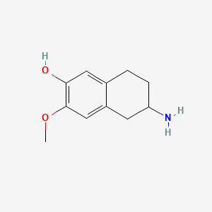 molecular formula C11H15NO2 B1218316 2-Amino-6-hydroxy-7-methoxytetralin CAS No. 75236-17-8