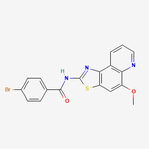 4-bromo-N-[(2Z)-5-methoxy[1,3]thiazolo[4,5-f]quinolin-2(1H)-ylidene]benzamide