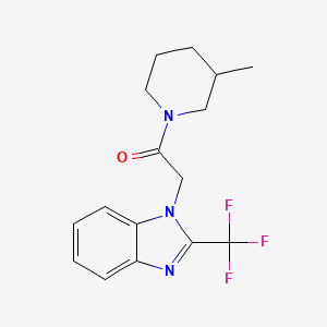 1-(3-Methylpiperidyl)-2-[2-(trifluoromethyl)benzimidazolyl]ethan-1-one