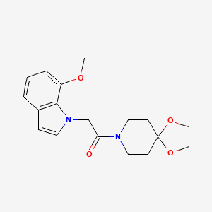 1-(1,4-dioxa-8-azaspiro[4.5]dec-8-yl)-2-(7-methoxy-1H-indol-1-yl)ethanone