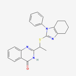 2-[(3-Phenyl-3,4,5,6,7-pentahydrobenzimidazol-2-ylthio)ethyl]quinazolin-4-ol