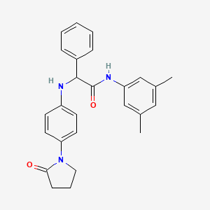 N-(3,5-dimethylphenyl)-2-{[4-(2-oxopyrrolidin-1-yl)phenyl]amino}-2-phenylacetamide