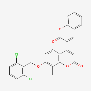 7'-[(2,6-dichlorobenzyl)oxy]-8'-methyl-2H,2'H-3,4'-bichromene-2,2'-dione