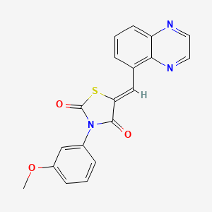 (5Z)-3-(3-methoxyphenyl)-5-(quinoxalin-5-ylmethylidene)-1,3-thiazolidine-2,4-dione