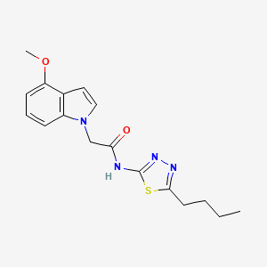 N-(5-butyl-1,3,4-thiadiazol-2-yl)-2-(4-methoxy-1H-indol-1-yl)acetamide