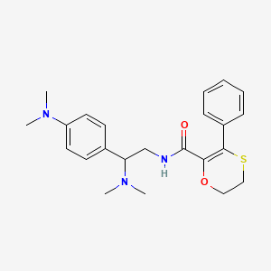 N-{2-(dimethylamino)-2-[4-(dimethylamino)phenyl]ethyl}-3-phenyl-5,6-dihydro-1,4-oxathiine-2-carboxamide