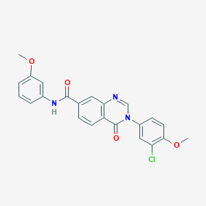 3-(3-chloro-4-methoxyphenyl)-N-(3-methoxyphenyl)-4-oxo-3,4-dihydroquinazoline-7-carboxamide