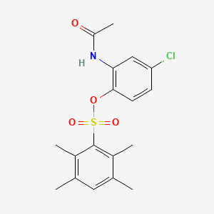 2-(Acetylamino)-4-chlorophenyl 2,3,5,6-tetramethylbenzenesulfonate