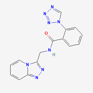 2-(1H-tetrazol-1-yl)-N-([1,2,4]triazolo[4,3-a]pyridin-3-ylmethyl)benzamide