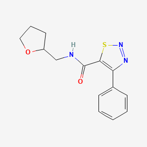 4-phenyl-N-(tetrahydrofuran-2-ylmethyl)-1,2,3-thiadiazole-5-carboxamide