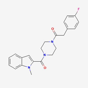 2-(4-fluorophenyl)-1-{4-[(1-methyl-1H-indol-2-yl)carbonyl]piperazin-1-yl}ethanone