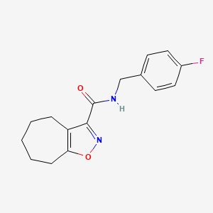 N-(4-fluorobenzyl)-5,6,7,8-tetrahydro-4H-cyclohepta[d]isoxazole-3-carboxamide