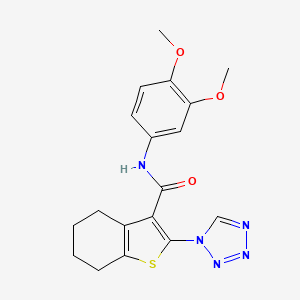 N-(3,4-dimethoxyphenyl)-2-(1H-tetrazol-1-yl)-4,5,6,7-tetrahydro-1-benzothiophene-3-carboxamide