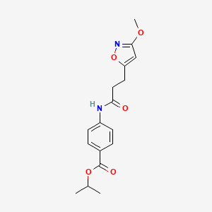 Propan-2-yl 4-{[3-(3-methoxy-1,2-oxazol-5-yl)propanoyl]amino}benzoate