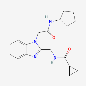 N-({1-[(cyclopentylcarbamoyl)methyl]-1H-1,3-benzodiazol-2-yl}methyl)cyclopropanecarboxamide