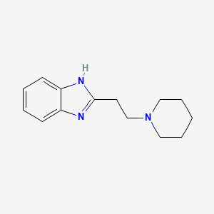 molecular formula C14H19N3 B12183553 Benzimidazole, 2-(2-piperidinoethyl)- CAS No. 5496-27-5