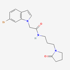 2-(6-bromo-1H-indol-1-yl)-N-[3-(2-oxopyrrolidin-1-yl)propyl]acetamide