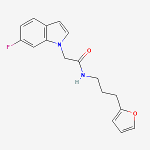 molecular formula C17H17FN2O2 B12183599 2-(6-fluoro-1H-indol-1-yl)-N-[3-(furan-2-yl)propyl]acetamide 