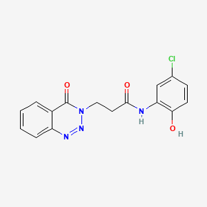 molecular formula C16H13ClN4O3 B12183600 N-(5-chloro-2-hydroxyphenyl)-3-(4-oxo-1,2,3-benzotriazin-3(4H)-yl)propanamide 