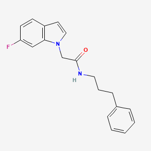 2-(6-fluoro-1H-indol-1-yl)-N-(3-phenylpropyl)acetamide