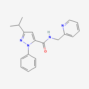 1-phenyl-3-(propan-2-yl)-N-(pyridin-2-ylmethyl)-1H-pyrazole-5-carboxamide