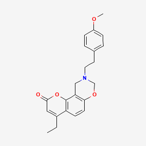 4-ethyl-9-(4-methoxyphenethyl)-9,10-dihydro-2H,8H-chromeno[8,7-e][1,3]oxazin-2-one