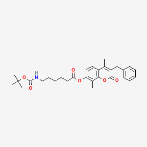 molecular formula C29H35NO6 B12183633 3-benzyl-4,8-dimethyl-2-oxo-2H-chromen-7-yl 6-[(tert-butoxycarbonyl)amino]hexanoate 