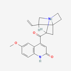 molecular formula C20H22N2O3 B1218364 2'-氧代喹尼丁酮 CAS No. 82793-82-6
